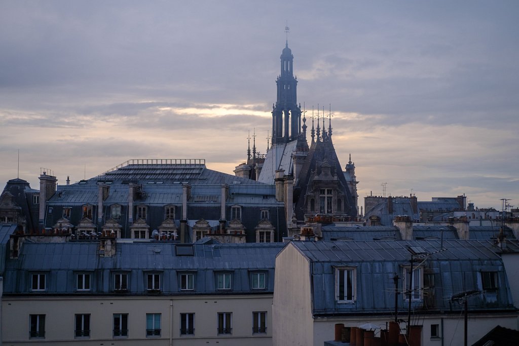 Les toits de Paris en décembre